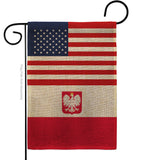 Poland w/Eagle US Friendship - Nationality Flags of the World Vertical Impressions Decorative Flags HG140487 Made In USA