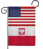 Poland w/Eagle US Friendship - Nationality Flags of the World Vertical Impressions Decorative Flags HG140487 Made In USA