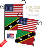 Saint Kitts & Nevis US Friendship - Nationality Flags of the World Vertical Impressions Decorative Flags HG140495 Made In USA