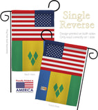 Saint Vincent US Friendship - Nationality Flags of the World Vertical Impressions Decorative Flags HG140497 Made In USA