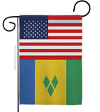 Saint Vincent US Friendship - Nationality Flags of the World Vertical Impressions Decorative Flags HG140497 Made In USA