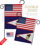 Samoa - American US Friendship - Nationality Flags of the World Vertical Impressions Decorative Flags HG140498 Made In USA