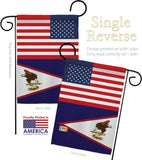 Samoa - American US Friendship - Nationality Flags of the World Vertical Impressions Decorative Flags HG140498 Made In USA