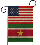 Suriname US Friendship - Nationality Flags of the World Vertical Impressions Decorative Flags HG140656 Made In USA