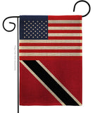 Trindad & Tobago US Friendship - Nationality Flags of the World Vertical Impressions Decorative Flags HG140669 Made In USA