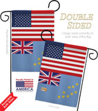 Tuvalu US Friendship - Nationality Flags of the World Vertical Impressions Decorative Flags HG140674 Made In USA