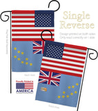 Tuvalu US Friendship - Nationality Flags of the World Vertical Impressions Decorative Flags HG140674 Made In USA