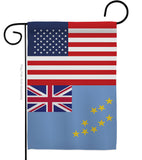 Tuvalu US Friendship - Nationality Flags of the World Vertical Impressions Decorative Flags HG140674 Made In USA