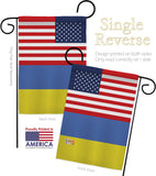 Ukraine US Friendship - Nationality Flags of the World Vertical Impressions Decorative Flags HG140676 Made In USA