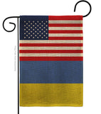 Ukraine US Friendship - Nationality Flags of the World Vertical Impressions Decorative Flags HG140676 Made In USA