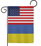 Ukraine US Friendship - Nationality Flags of the World Vertical Impressions Decorative Flags HG140676 Made In USA