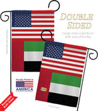 United Arab Emirates US Friendship - Nationality Flags of the World Vertical Impressions Decorative Flags HG140677 Made In USA