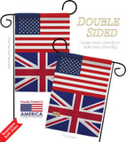 United Kingdom US Friendship - Nationality Flags of the World Vertical Impressions Decorative Flags HG140678 Made In USA