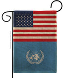 United Nations US Friendship - Nationality Flags of the World Vertical Impressions Decorative Flags HG140679 Made In USA