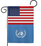 United Nations US Friendship - Nationality Flags of the World Vertical Impressions Decorative Flags HG140679 Made In USA