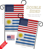 Uruguay US Friendship - Nationality Flags of the World Vertical Impressions Decorative Flags HG140680 Made In USA