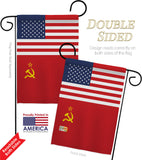 USSR US Friendship - Nationality Flags of the World Vertical Impressions Decorative Flags HG140681 Made In USA