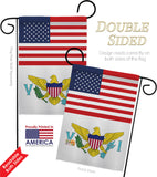 Virgin Islands US Friendship - Nationality Flags of the World Vertical Impressions Decorative Flags HG140690 Made In USA