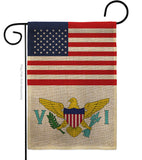 Virgin Islands US Friendship - Nationality Flags of the World Vertical Impressions Decorative Flags HG140690 Made In USA