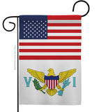 Virgin Islands US Friendship - Nationality Flags of the World Vertical Impressions Decorative Flags HG140690 Made In USA