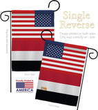 Yemen US Friendship - Nationality Flags of the World Vertical Impressions Decorative Flags HG140692 Made In USA