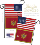 Montenegro US Friendship - Nationality Flags of the World Vertical Impressions Decorative Flags HG140697 Made In USA