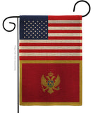 Montenegro US Friendship - Nationality Flags of the World Vertical Impressions Decorative Flags HG140697 Made In USA