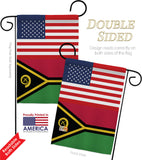 Vanuatu US Friendship - Nationality Flags of the World Vertical Impressions Decorative Flags HG140882 Made In USA