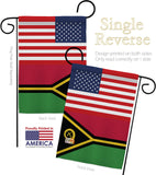 Vanuatu US Friendship - Nationality Flags of the World Vertical Impressions Decorative Flags HG140882 Made In USA