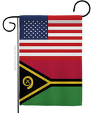 Vanuatu US Friendship - Nationality Flags of the World Vertical Impressions Decorative Flags HG140882 Made In USA