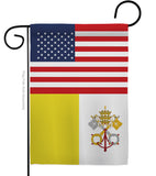 Vatican City US Friendship - Nationality Flags of the World Vertical Impressions Decorative Flags HG140883 Made In USA