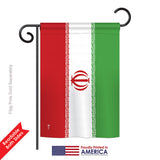 Iran - Nationality Flags of the World Vertical Impressions Decorative Flags HG140110 Printed In USA