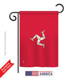 Isle of Man - Nationality Flags of the World Vertical Impressions Decorative Flags HG140115 Printed In USA