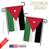 Jordan - Nationality Flags of the World Vertical Impressions Decorative Flags HG140123 Printed In USA