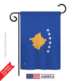 Kosovo - Nationality Flags of the World Vertical Impressions Decorative Flags HG140124 Printed In USA