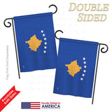 Kosovo - Nationality Flags of the World Vertical Impressions Decorative Flags HG140124 Printed In USA
