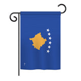 Kosovo - Nationality Flags of the World Vertical Impressions Decorative Flags HG140124 Printed In USA