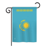 Kazakhstan - Nationality Flags of the World Vertical Impressions Decorative Flags HG140125 Printed In USA