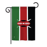 Kenya - Nationality Flags of the World Vertical Impressions Decorative Flags HG140126 Printed In USA