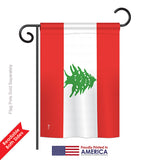 Lebanon - Nationality Flags of the World Vertical Impressions Decorative Flags HG140134 Printed In USA