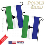 Lesotho - Nationality Flags of the World Vertical Impressions Decorative Flags HG140135 Printed In USA