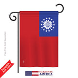Myanmar - Nationality Flags of the World Vertical Impressions Decorative Flags HG140153 Printed In USA