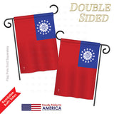 Myanmar - Nationality Flags of the World Vertical Impressions Decorative Flags HG140153 Printed In USA