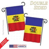 Moldova - Nationality Flags of the World Vertical Impressions Decorative Flags HG140156 Printed In USA