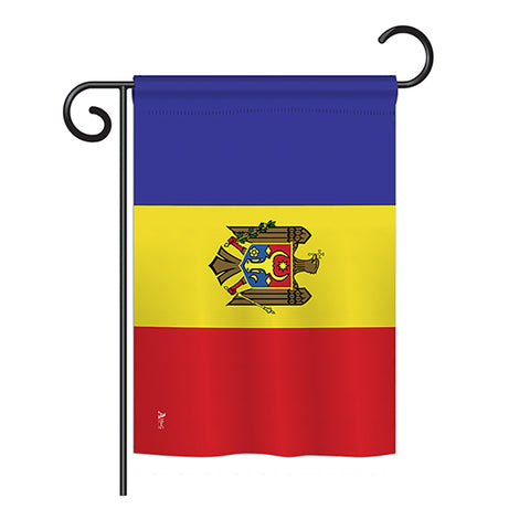 Moldova - Nationality Flags of the World Vertical Impressions Decorative Flags HG140156 Printed In USA