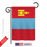 Mongolia - Nationality Flags of the World Vertical Impressions Decorative Flags HG140158 Printed In USA