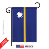 Nauru - Nationality Flags of the World Vertical Impressions Decorative Flags HG140163 Printed In USA