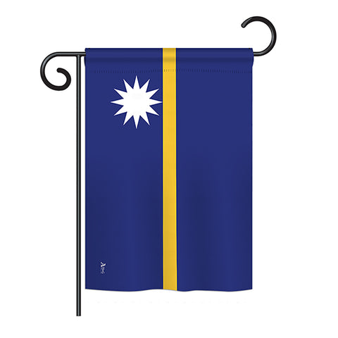 Nauru - Nationality Flags of the World Vertical Impressions Decorative Flags HG140163 Printed In USA