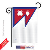 Nepal - Nationality Flags of the World Vertical Impressions Decorative Flags HG140165 Printed In USA