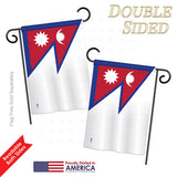 Nepal - Nationality Flags of the World Vertical Impressions Decorative Flags HG140165 Printed In USA